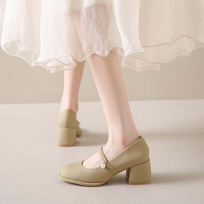 Женская обувь с круглым носком, осенняя женская обувь с открытым носком, новые однотонные слипоны с круглым носком, толстая женская обувь