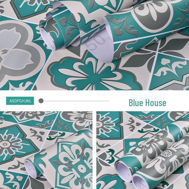 Водонепроницаемые Нескользящие Наклейки на Пол для Кухни и Ванной Комнаты - Утолщенные Самоклеящиеся Виниловые Наклейки для Плитки для Балкона