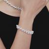 Dmoment (925 Silver) Pearl Bloom Silver Bracelet