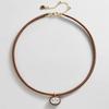 Imitation Mozambique Zircon Pendant Necklace Cord Chain Rhinestone Collarbone Chain  Girls