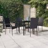 VidaXL 5-piece Outdoor Dining Set Black 3099378