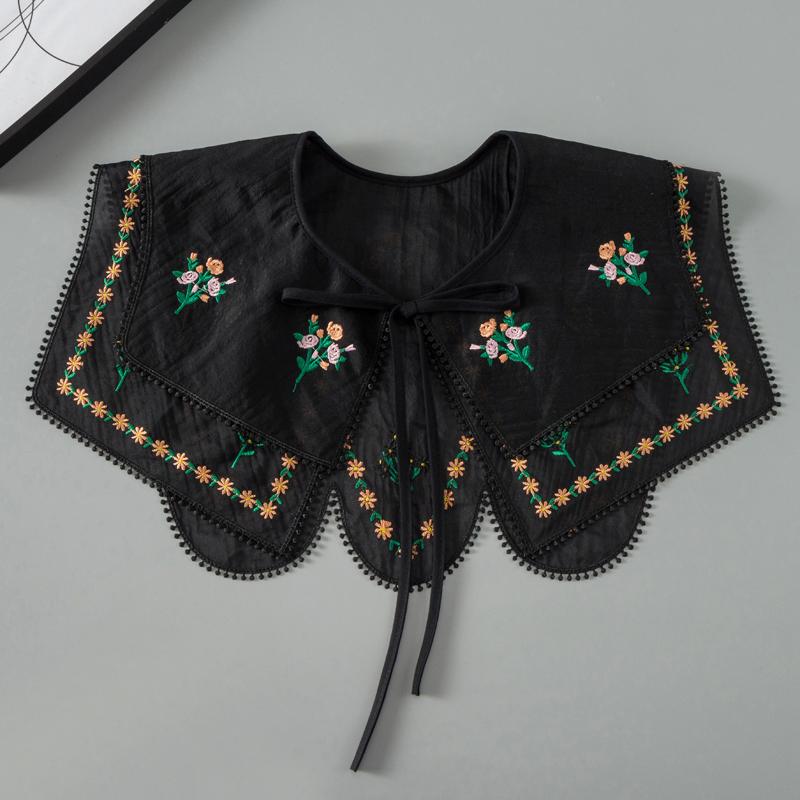 Мода 2023 года, женская, для девочек, кукла Лолита, шаль, поддельный воротник, вышитое ожерелье, лацкан, блузка, накидка на плечо, короткая накидка, поддельный воротник