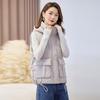 Hooded cotton vest women's short autumn and winter new cotton vest cotton vest loose casual cotton vest jacket
