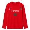 Tee-Shirt Manches Longues Enfant Maroc N°2 – Rouge - 100% Coton - Rouge