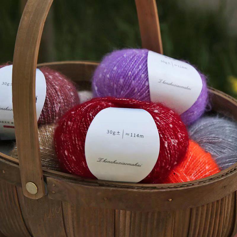 30г/моток Жемчуг Ручная работа Кашемировая шерсть Свитера Южноафриканский Мохер Пони Ремесла Толстая нить Шарф Мохеровая пряжа Сделай сам