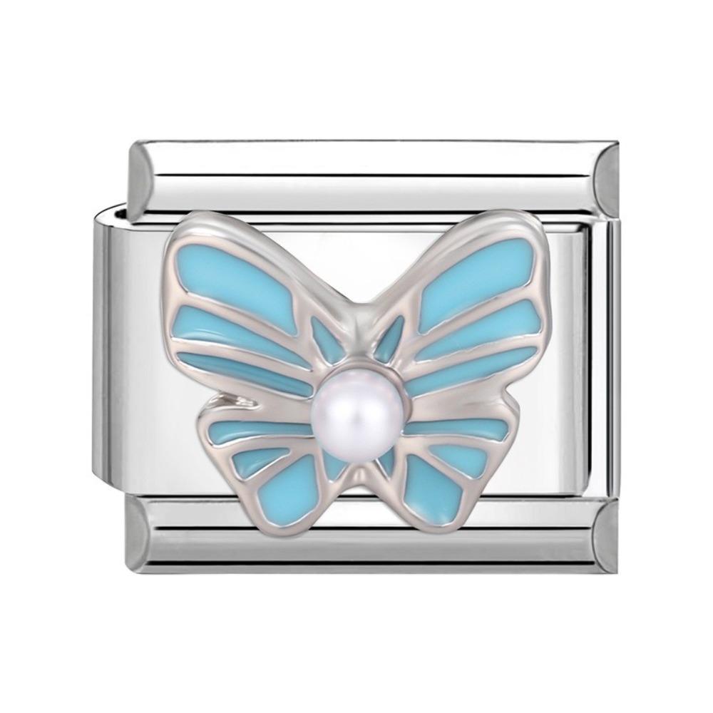 Браслет-шарм из нержавеющей стали, звеньевой, с бантом, ювелирное украшение, модный модульный браслет, аксессуары, подарок