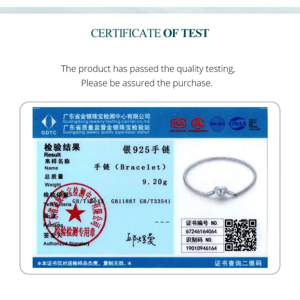 Bamoer Аутентичный браслет из стерлингового серебра 925 пробы с сердцем-защитником в виде змеи, женский браслет с бусинами и подвеской, браслет «сделай сам»