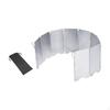 Foldable Camping Stove Windscreen Camp Wind Guard 9 Plates with Bag Cooker Burner Blocker