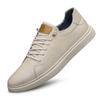 Men's Genuine Leather Casual Shoes White Lace Up Flats Shoes for Men Black Luxury Designer Sneakers Large Size: 36-47 Mo-43221