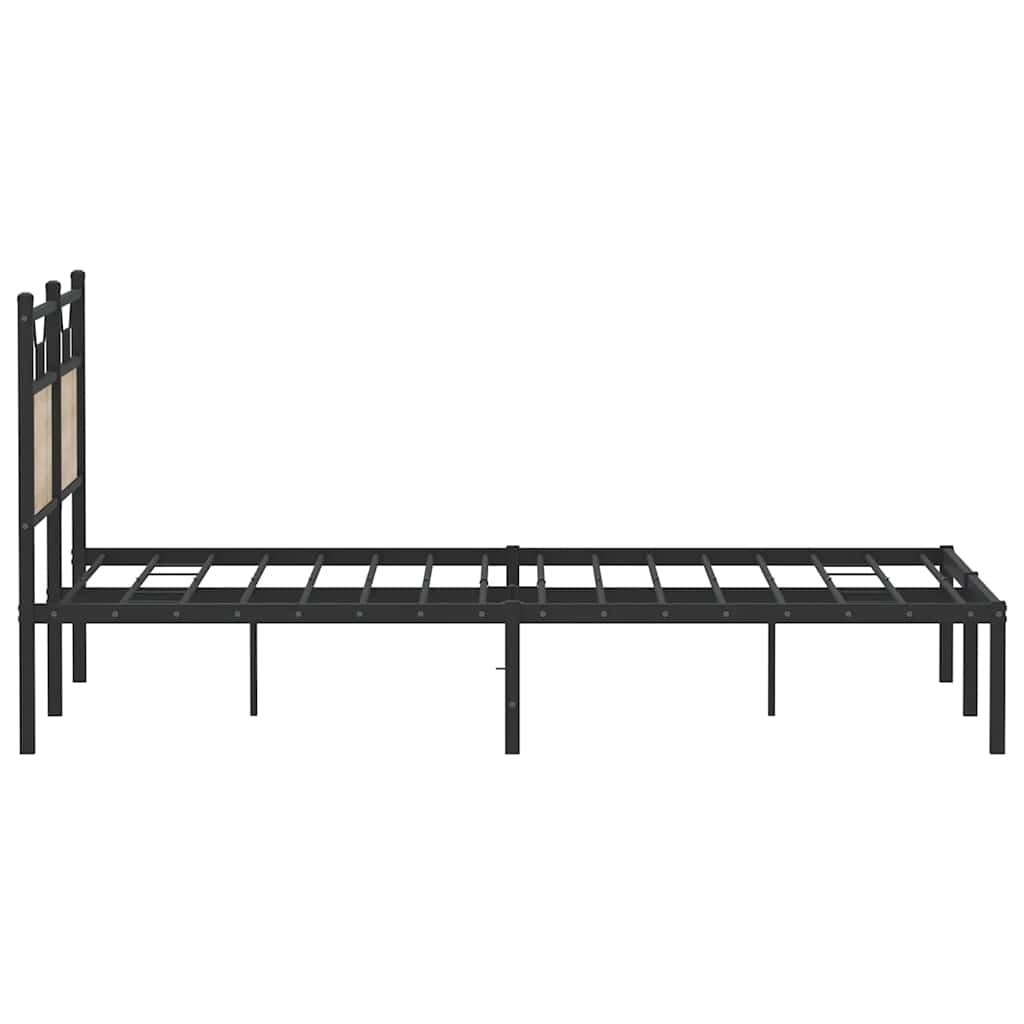 Bed Frame without Mattress Sonoma Oak Finish 137 x 190 cm Engineered Wood