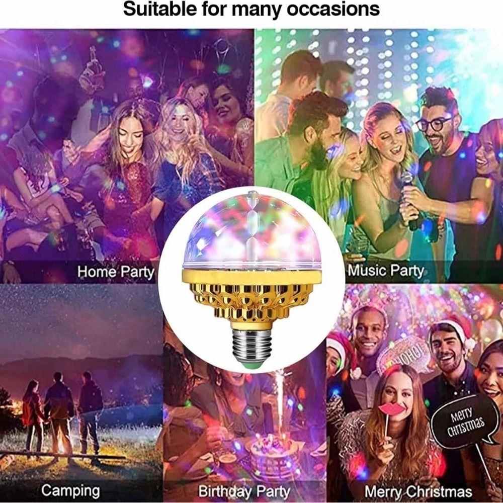 1Pcs E27 RGB Projection Lamp Crystal DJ Disco Ball Light Rotating Magical Ball Light  KTV Bar Stage