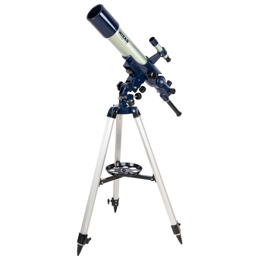 MIZAR-TEC TL-750 Astronomical Telescope, Equatorial Mount, Silver, for Beginners