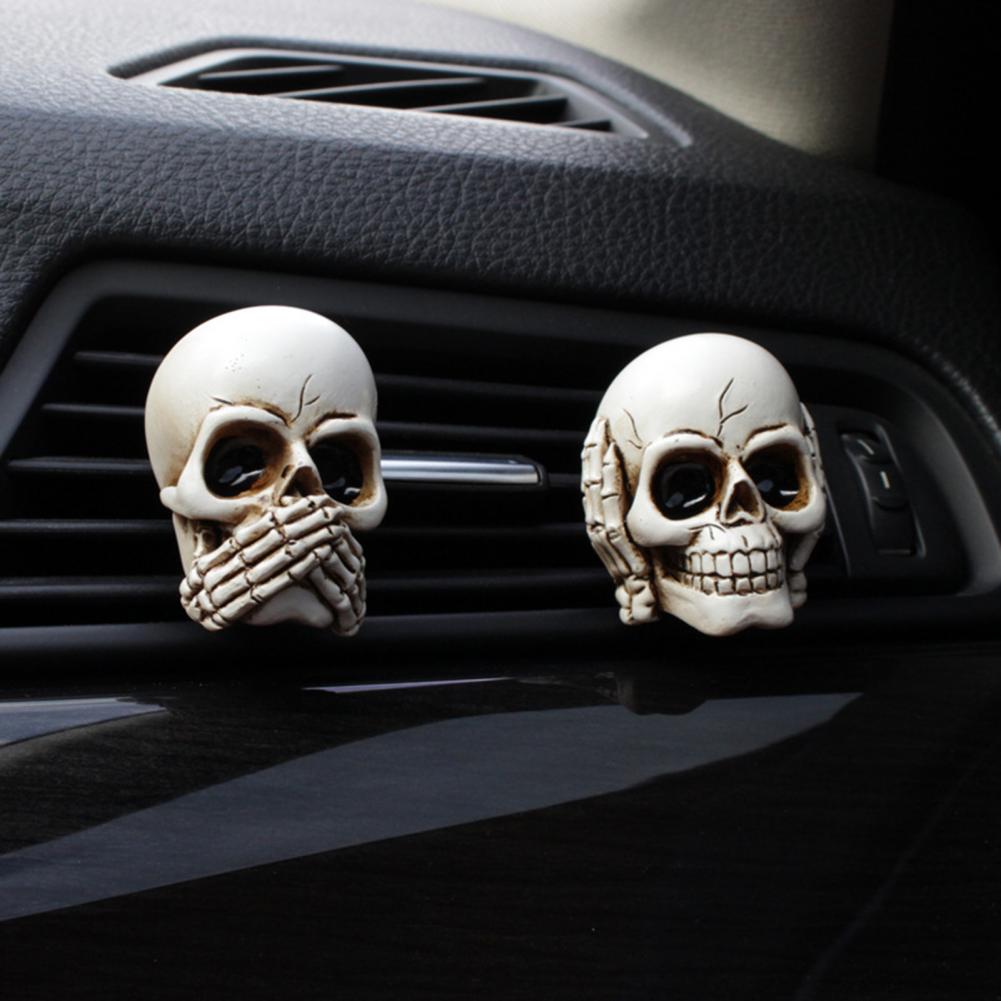 Car Accessory Unique Skull-shaped Car Perfume Clips Vent Holders for Air Stylish Accessories for Car Vent Air Conditioner