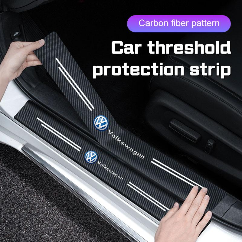XMZSA1 Для Volkswagen VW Наклейка на порог автомобиля из углеродного волокна R Line Tiguan Jetta Golf 3 4 5 6 7 Polo Passat Пленочный аксессуар-накладка на порог