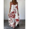 YYFS Женская мода лето весна цветочный узор принт без рукавов с v-образным вырезом свободная талия повседневные платья