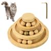 COTEN Spinning Ball Cat Toy with Balls That Stay In and Stress Includes Bell Tower, Place, Exercise, Relief, (3 Tiers)