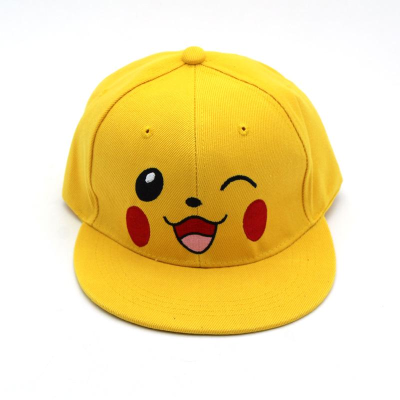 r Pikachu Poke Monster Adult Women's Embossed Spandex/Polyester Bucket Hat for Cosplay Cartoon Summer Fisherman