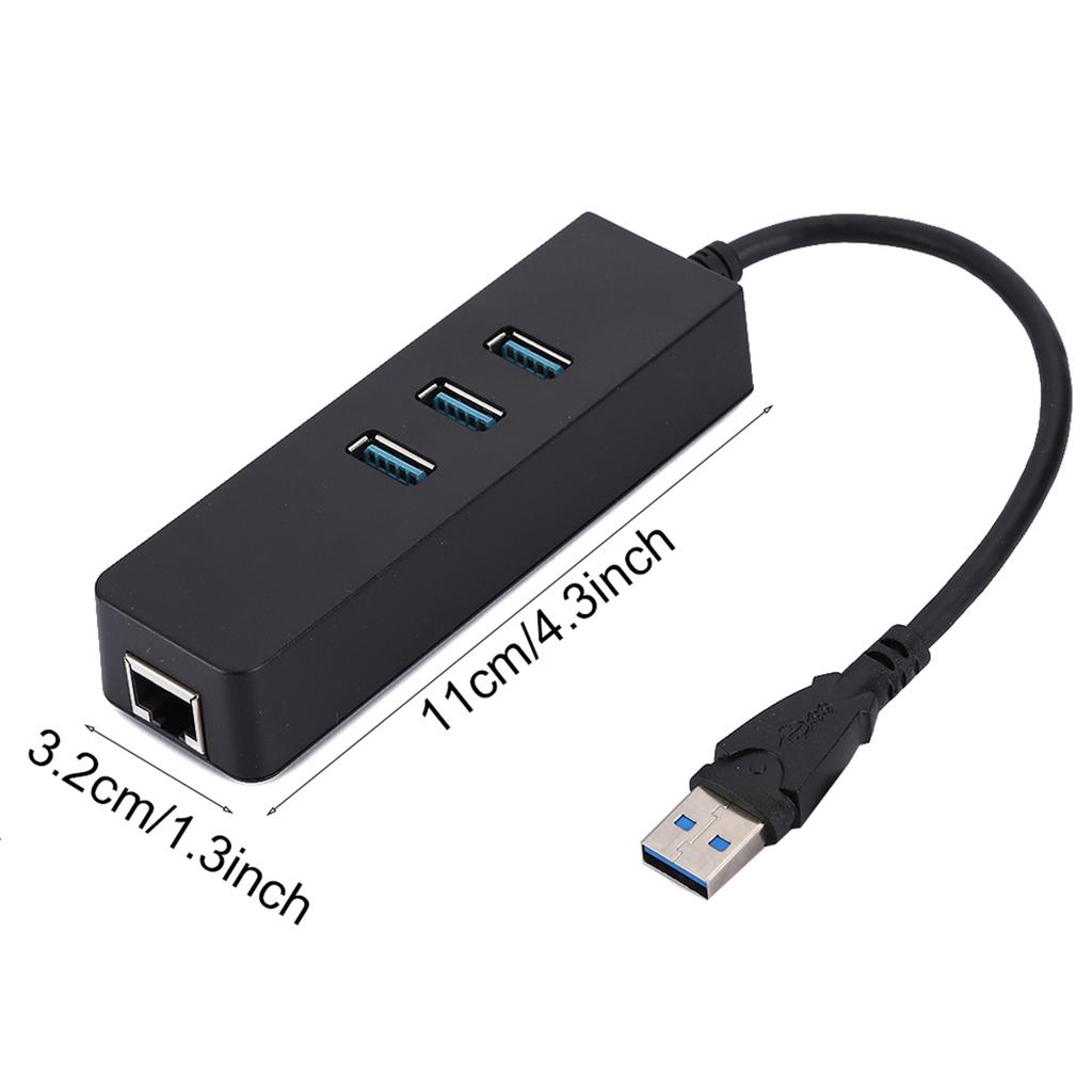 Адаптер-конвертер DM HE27 RTL8153 USB 3.0 Ethernet с 3-портовым концентратором 3.0 в RJ45 без диска