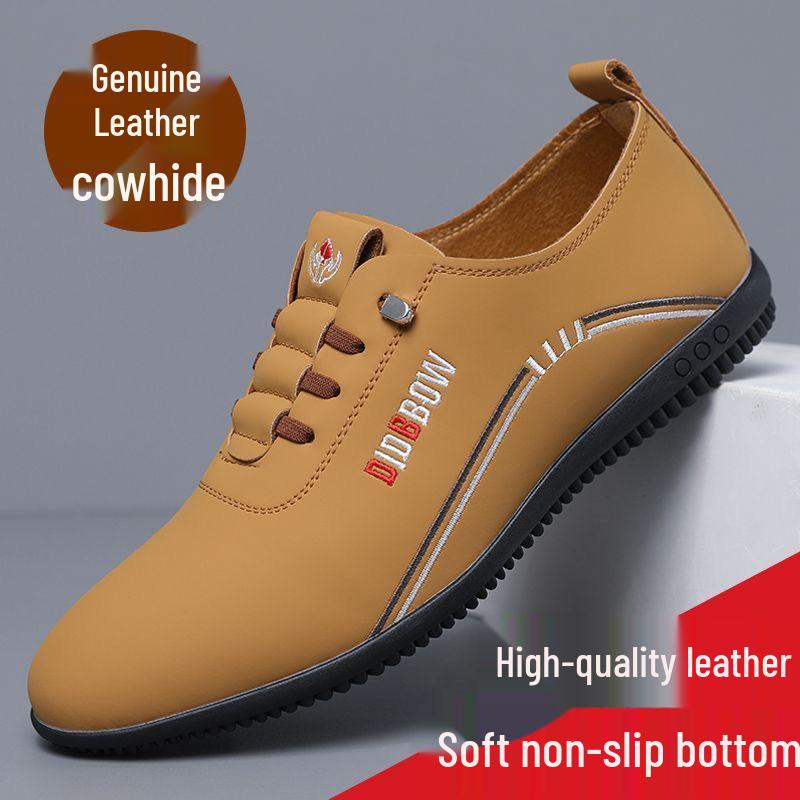 Men's Soft Sole Leather Loafers - 2025 Casual Business Slip-ons for Autumn & Spring