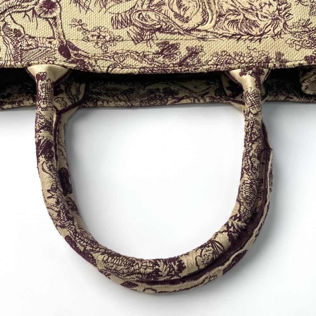 Подержанная сумка-тоут Christian Dior Bordeaux series/Красный чай холст Женская