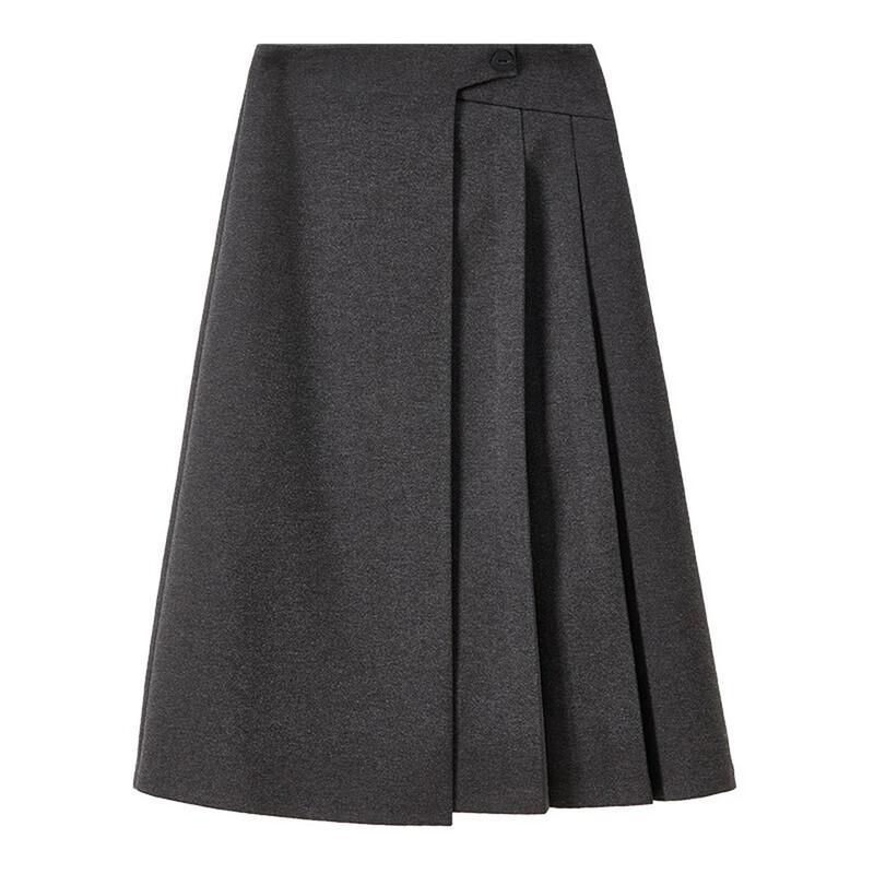Shangdubila Women's Winter High-Waist Pleated A-Line Skirt