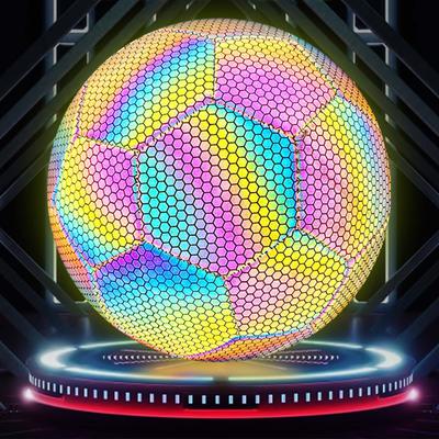 Светоотражающий футбольный светящийся футбольный мяч из искусственной кожи Ночной светящийся флуоресцентный футбольный мяч Соревнования учащихся начальной школы № 5 по футболу для взрослых