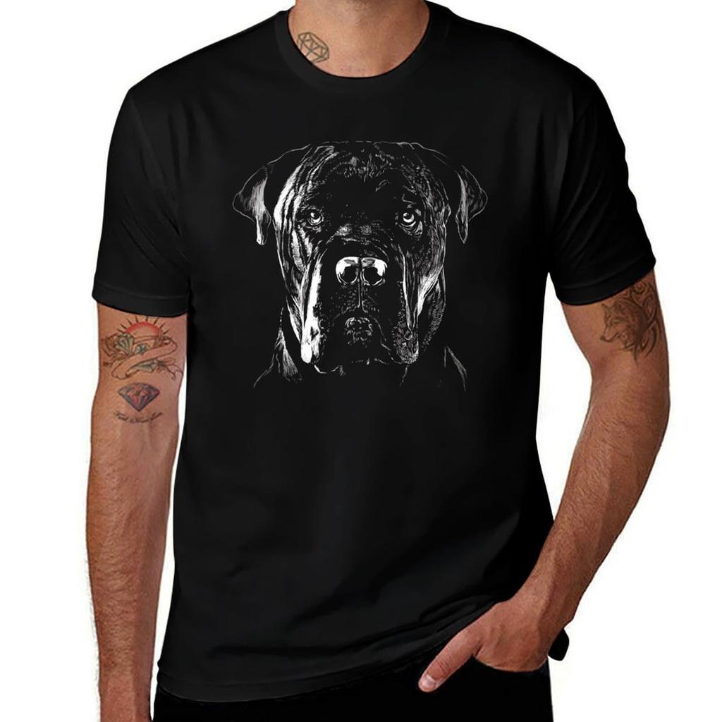 Cane Corso Dog Black Cool Cane Corso Dog Lover Tshirt Casual Street Style Short Sleeve Tee