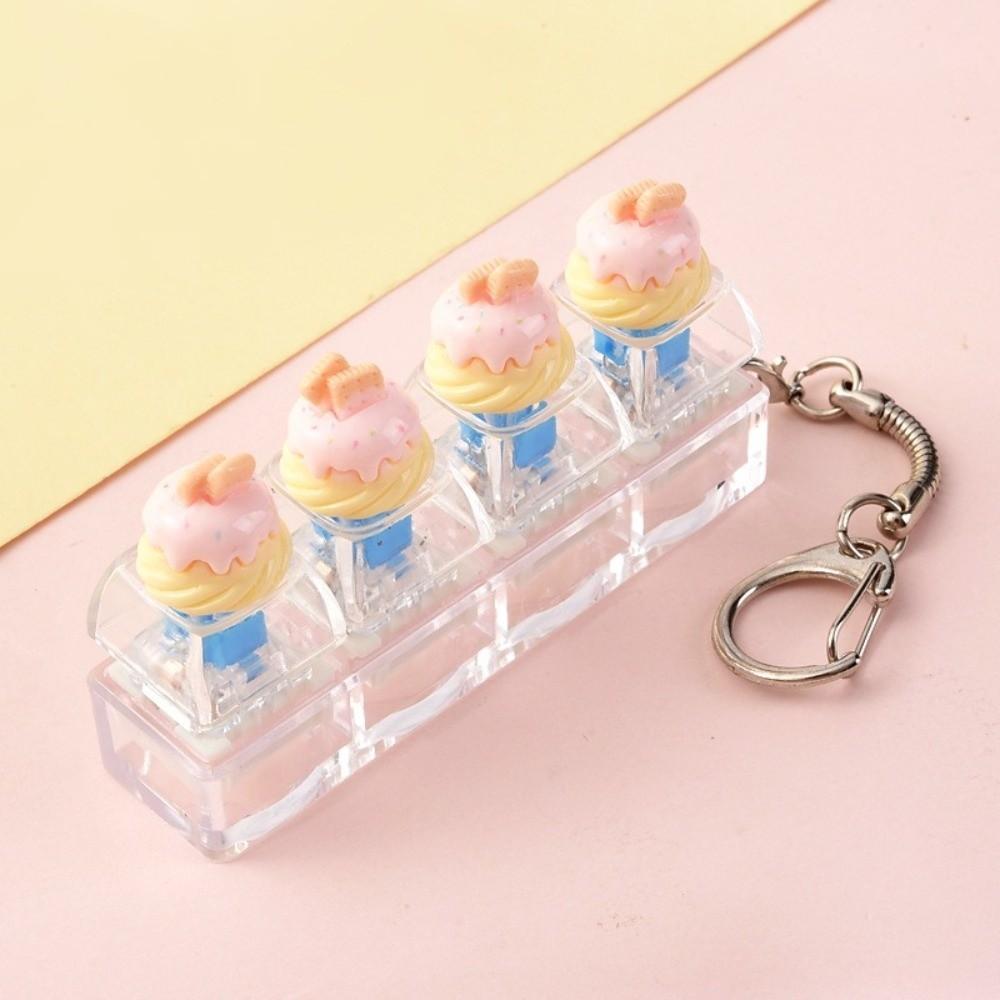 Mechanical Keycap Keyboard Clicker Toy Keyring Finger Press Keycap Keychain Party Gift