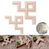 Oak Door Decor Crafts Corner Applique Onlay Decal Carved Wave Flower Decorative Wood Appliques
