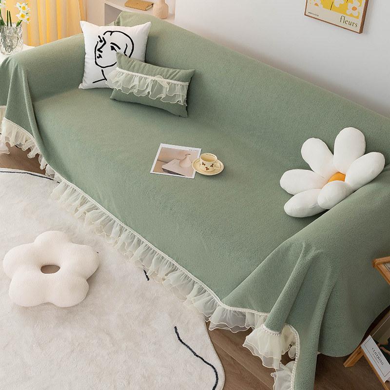 Чехол для дивана, полотенце с кружевной юбкой, 1/2/3/4/5 мест, универсальный, секционный диван, чехол для мебели, современный