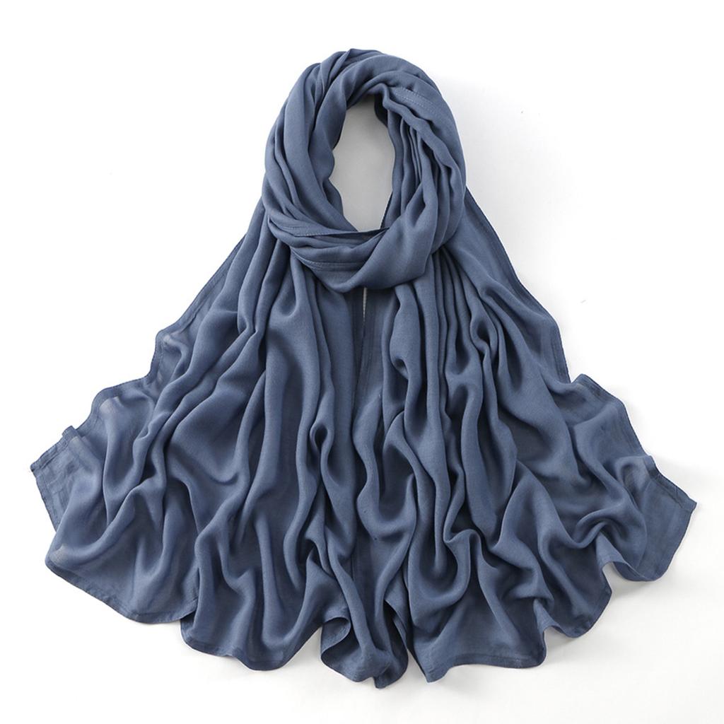 Muslim Modal Hijab Cotton Rayon Scarf for Women Double Stitching Wide Edge Rayon Shawl Islamic Thin Soft Viscose Turban Headband