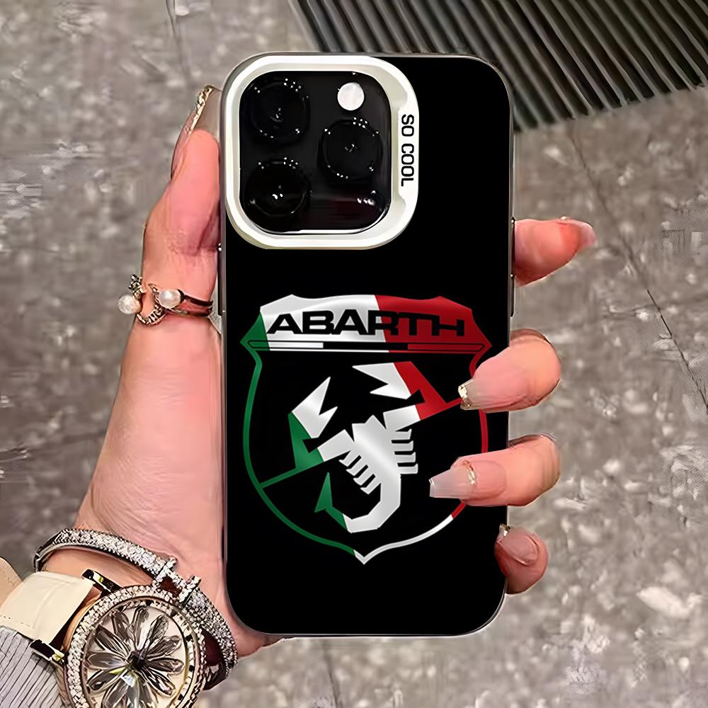 Италия Машина Abarth Новый чехол для телефона для iPhone 17 Pro Max 16 Pro Max 15 14 13 11 12 Mini Xs X Xr 7 8 Plus Se Цвет Серебристый Чехол