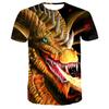 Round Neck Short Sleeve Streetwear Fly Dragon 3D T-shirt Men Women Printed Top Casual Couples Punk T Shirts
