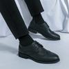 Fashion Men's formal leather shoes Classic retro gentleman style Outdoor Party Wedding Daily office Black plus size groom's shoes 38-46