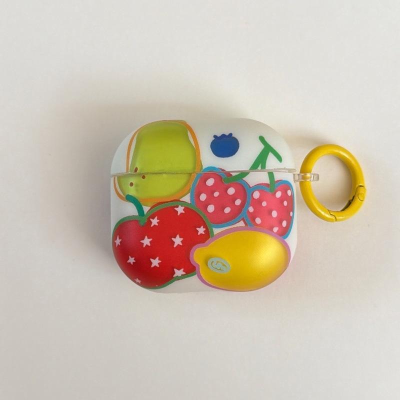 ins transparent color star apple pear suitable for Apple AirPods 1st generation protective case Pro1 Bluetooth headset case 1st generation