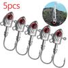 5 шт. рыболовных крючков в форме джиг-головки, крючок в форме рыбы, металлическая рыболовная приманка, мягкий червь, крючок с зазубринами, 3D-глаза, ловля карпа, 5/7/10/14/20 г