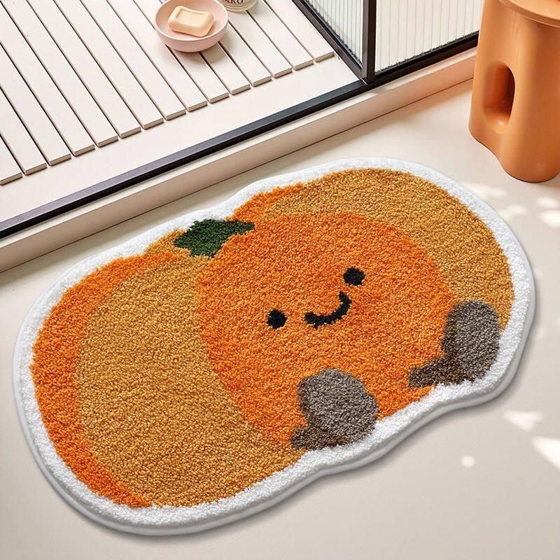 Cartoon Alien Fur Rug Bath Floor Mat Anti-Slip Inlay for Children's Room Entrance Door Cover Home Decoration