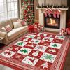 VIKAMA Christmas Winter Warmth American-style Carpet for Bedroom and Living Room, Full-Packed Carpet for Home Decoration