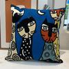 Новый Стиль Наволочка Пикассо Вышитая Декоративная Подушка Чехлы Абстрактное Креативное Украшение Для Дома Дивана Автомобиля