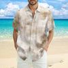 Men's Fashion Loose Tie-Dye Printed Short Sleeve Beach Shirt