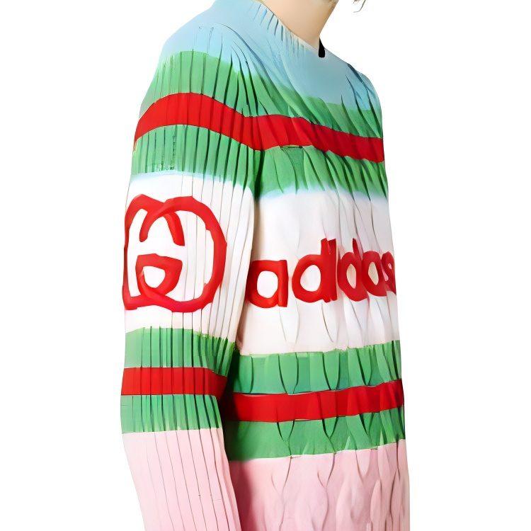 GUCCI x Adidas Originals Cashmere Sweater Women's Multicolor 717722-XKCQ3-5429