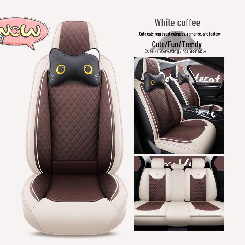 Cartoon Full Coverage Car Seat Cushion for All Seasons - Universal Fit