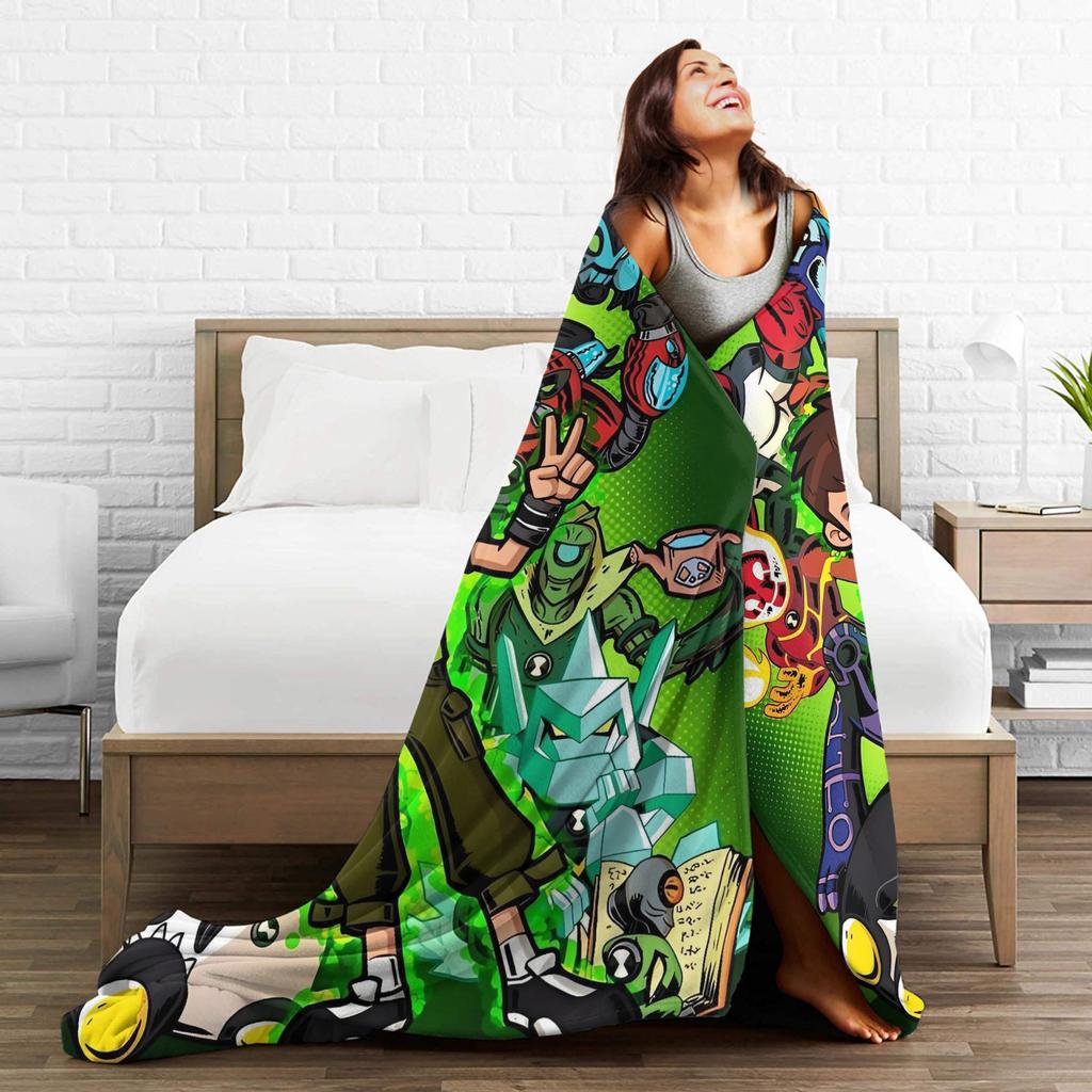 Ben 10 Omnitrix Blankets Quality Super Soft  Throw Blanket Winter Girls Boys Couch Bed Fashion Bedspread