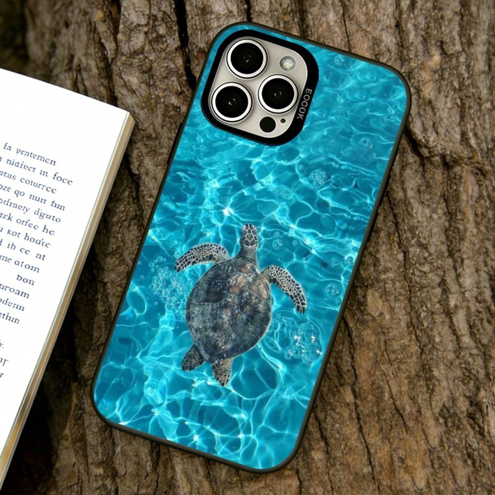Чехол для телефона с морскими животными для iPhone 17,16,15,14,13,12,11 Plus,Pro Max,XS, Цветной Серебряное Покрытие Внутренняя Крышка