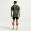 Men's Nike Running T Shirts Men's Black/Light Green Crew Neck Moderate