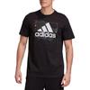 adidas Спортивная серия, круглый вырез, удобный свитер, короткий рукав, футболка, мужские топы, черный цвет GE4707