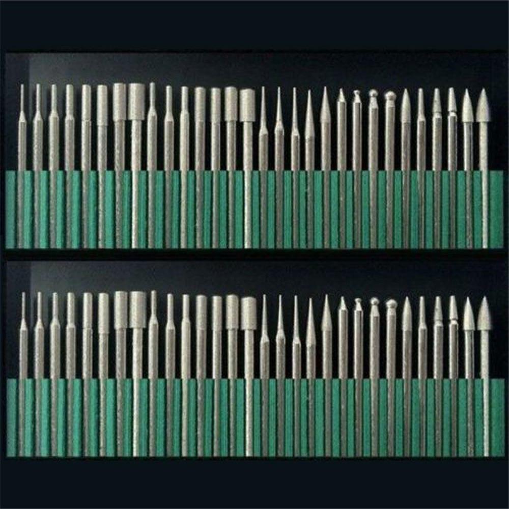 Набор из 30 алмазных борфрез Dremel, набор вращающихся инструментов, зернистость 400, футляр с хвостовиком 1/8 дюйма