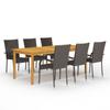 Day and Night - Day and Night 7-piece Brown Garden Dining Set