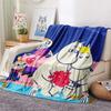 Moomin3 Flannel Blanket, High quality Comfortable for All Seasons, Home Decor, Warmth and Comfort