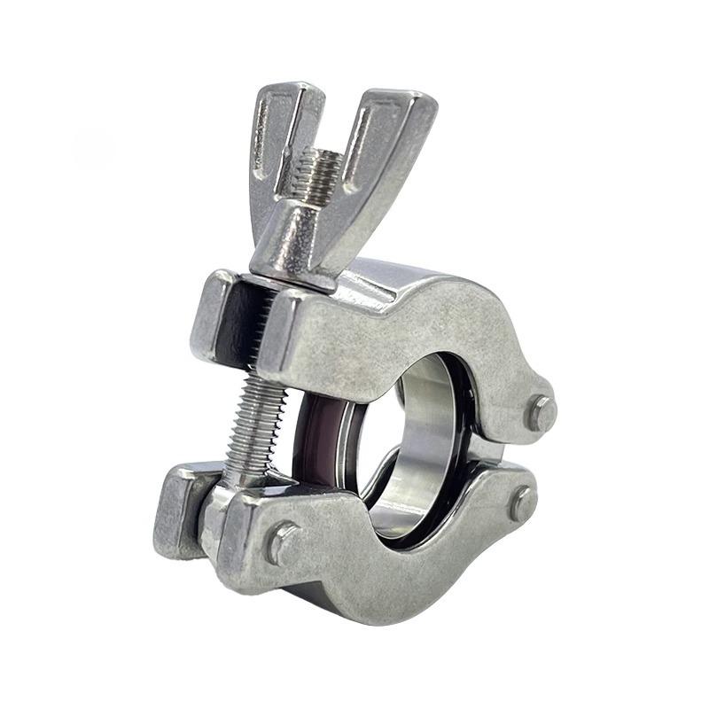 KF 10 16 25 40 50 63 80 100 Vacuum Clamp 304 Stainless Steel Sanitarry Pipe Fitting Quick Installation Bracket Sealing Ring